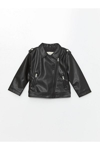 LC Waikiki Long Sleeve Basic Girl's Leather Jacket (W4)