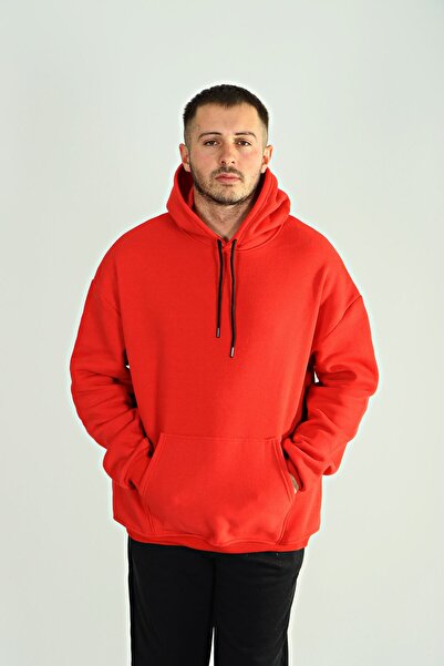 eg38 Tmb 3 Ip Raised Hooded Sweat 24 Red