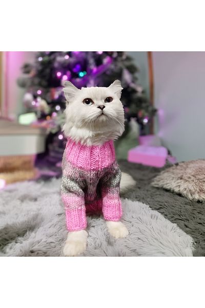 Lady Fify Pink Melted Sweater for Cat Dog