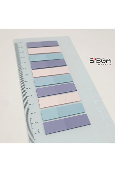 sibga tasarım Transparent Colored Post-It Note Paper - 200 Sheets Bookmark Sticker