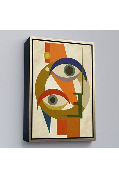 Harita Sepeti Pictură abstractă colorată pentru femei cu cadru auriu