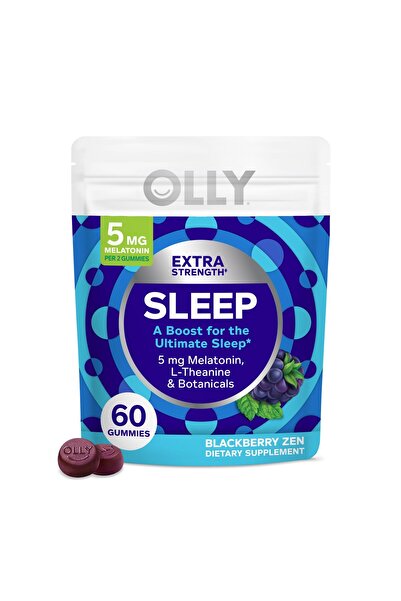 OLLY Extra Strength Sleep, 5 mg Melatonin L-Theanine, Chamomile and Botanicals - 60ct Pouch
