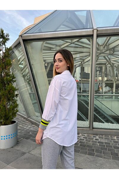 Qaju Жіноча сорочка з в'язаним коміром, бавовна