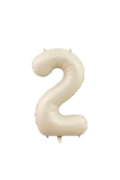 Genel Markalar 2 Rakam 34” Krem Renk Folyo Balon (76cm)