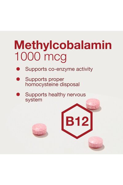 Protocol For Life Balance Methyl B12 1000mcg - Supports Brain & Nervous System - Vegan, Kosher, Halal - 100 Lozenges