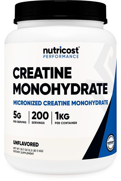 Nutricost Creatine Monohydrate Micronized Powder (1 KG) - Pure Creatine Monohydrate
