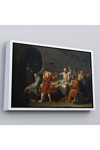 Harita Sepeti Τελευταίο δείπνο Leonardo Da Vinci σε καμβά με λευκό πλαίσιο