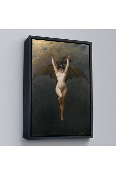 Harita Sepeti Pictură de femeie liliac într-un cadru de aur, Albert Joseph Pénot, La Femme Chauve Souris