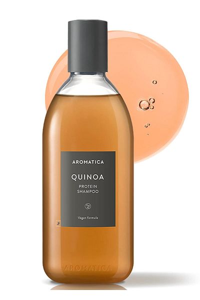 Aromatica Quinoa Protein Shampoo 13.53 oz – Nourishes Damaged Hair – Sulfate & Silicone Free