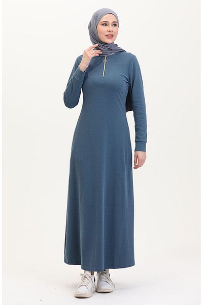 sefamerve Rochie sportivă albastră cu fermoar Model nr: 7693-01