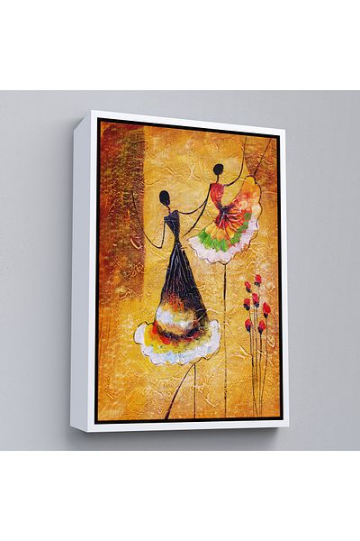 Harita Sepeti Painting Women Dancing with White Frame