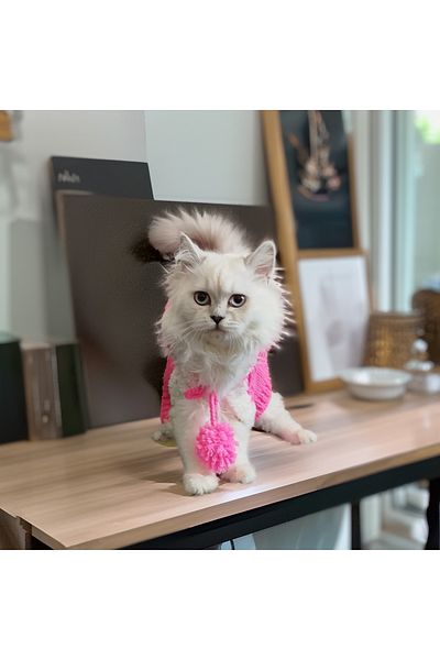 Lady Fify Pink Hooded Cloak for Cat Dog