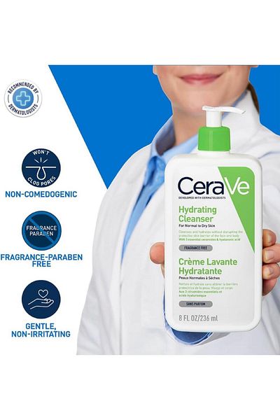CeraVe CeraVe Hydrating Cleanser | Face & Body Wash for Normal to Dry Skin with Hyaluronic Acid & Ceramides