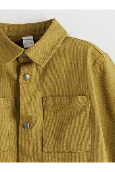 LC Waikiki Lcw Kids Khaki Basic Long Sleeve Boy's Shirt