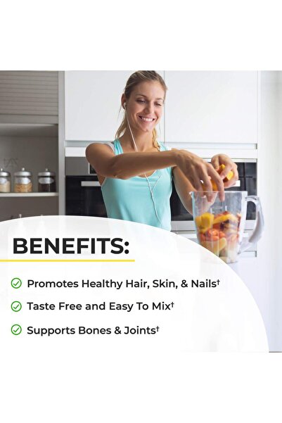 BioSchwartz Collagen Peptides Powder - Grass Fed, Promotes Skin, Hair, Nails, Bone & Joint Health - 16 oz