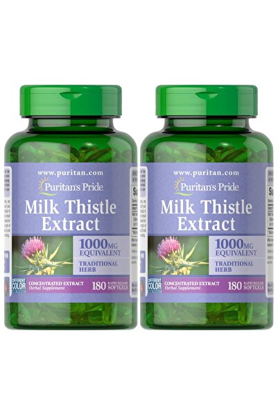 Puritan's Pride Milk Thistle , 180 Count (Pack of 2)