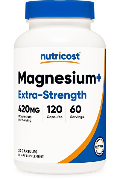 Nutricost Magnesium Extra Strength 420mg, 120 Caps - Oxide & Glycinate, Non-GMO, Vegan