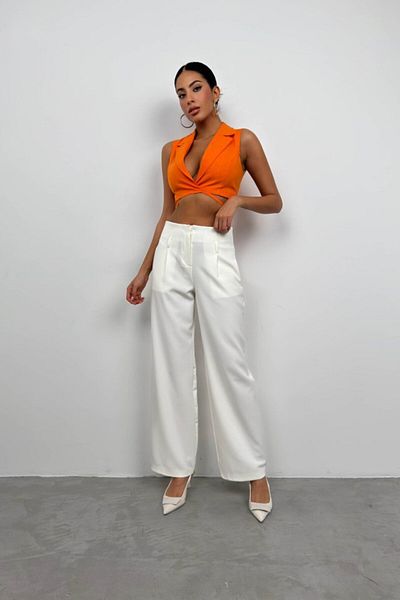 BEYD Linen Vest with Tie Detail