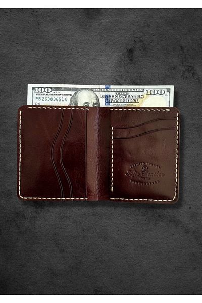 Safir Leather Claret Red Vagital Δερμάτινο Πορτοφόλι