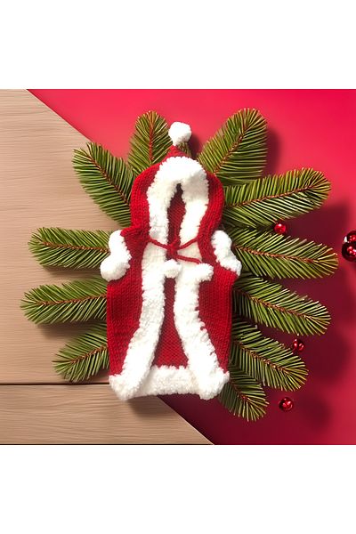 Lady Fify Santa Claus Costume with Hood for Cat Dog