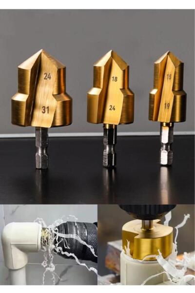 Genel Markalar 3'lü Boru Genişletme Matkap Uç Seti | 15-31 mm | Raybalama & H...