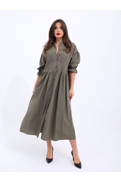 Veronika Mağazacılık Khaki 5865 Dress