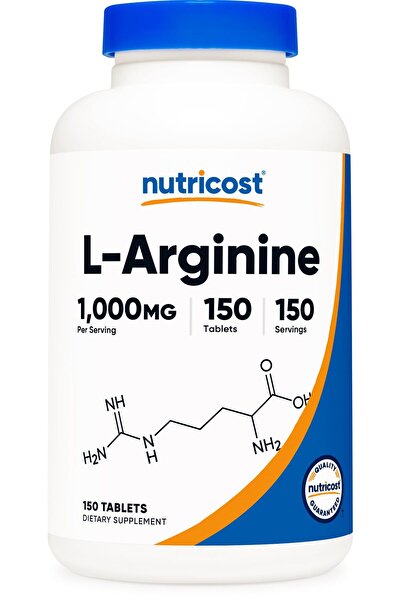 Nutricost L-Arginine 1000mg, Amino Acid Tablets (150 Tablets)