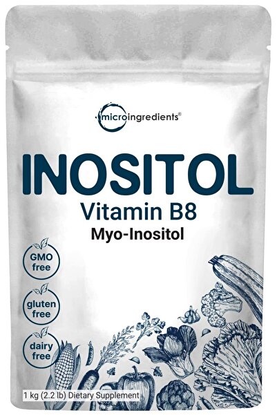 Micro ingredients Pure Inositol Powder, Myo-Inositol B8, 1KG, Liver Support, Antioxidant, Vegan