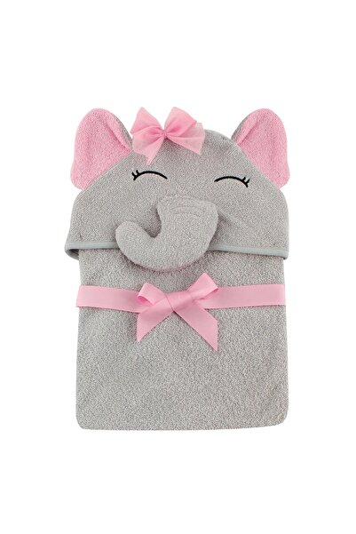 Hudson Baby منشفة بغطاء رأس من القطن للجنسين، وجه حيوان، فيل جميل، مقاس واحد