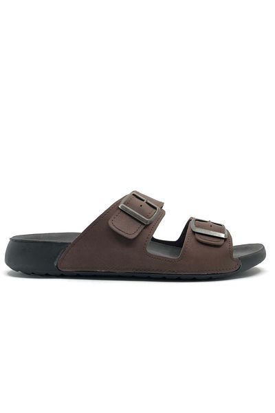Kids Club Shoes Aryan 80-955 Препоръчани от д-р Ортопедични мъжки чехли КАФЯВИ