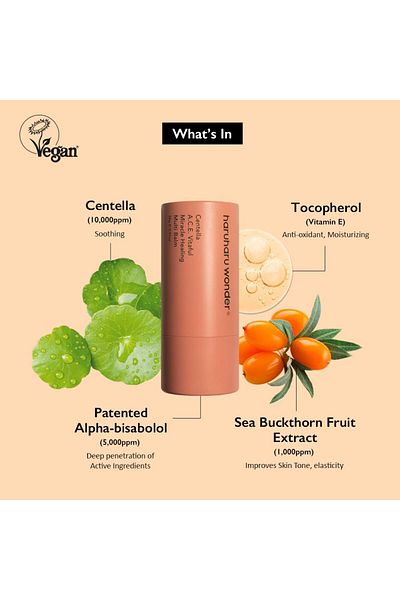 HaruHaru Wonder Centella A.C.E. Vitaful Miracle Healing Multi Balm/Vegan, Cruelty-Free, EWG-Green