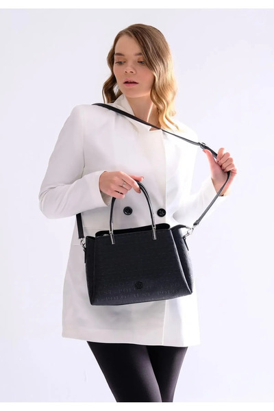 Just Polo Women's Hand and Shoulder Bag with Zippered Compartments