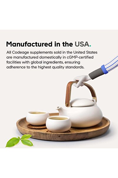 Codeage Clearface Pantothenic Acid, Niacin, Vitamins A, C, D3, E, Probiotics, Zinc - Non-GMO - 90 Capsules