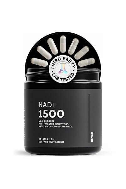 Toniiq مكمل غذائي 1500 ملغ من NAD+ مع RiaGev-WS™ والريسفيراترول والنياسين - 6...