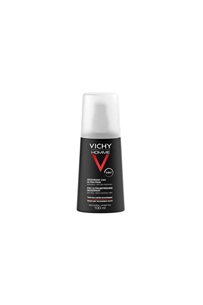 Vichy Vichy Homme 24H Protection Men's Deodorant Spray, Aluminum-Free, Sensit...