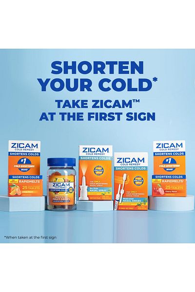 Zicam Cold Remedy Zinc Elderberry Drops, Homeopathic, Shortens Cold Duration, 25 Count