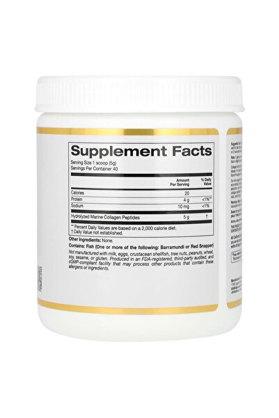 California Gold Nutrition Collagen Peptides with Hyaluronic Acid for Hair, Skin, Nails, Joints, Bones, Non-GMO, Gluten-Free