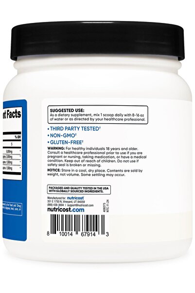 Nutricost BCAA Powder 2:1:1 (90 Servings, No Flavor Added) - Branched Chain Amino Acids