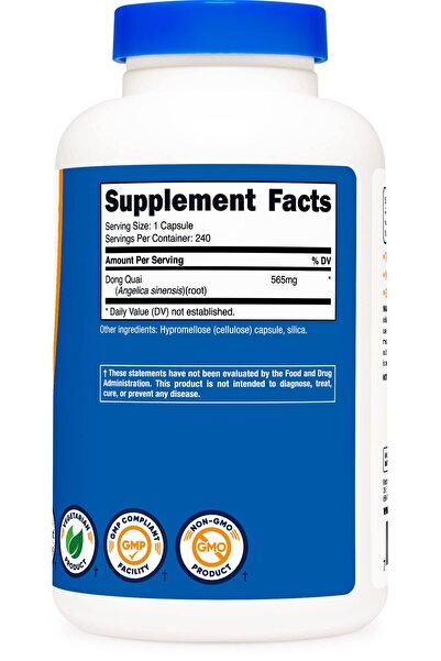 Nutricost Dong Quai 565mg, 240 Capsules (Angelica Sinensis) - Vegetarian Caps, Non-GMO, Gluten Free
