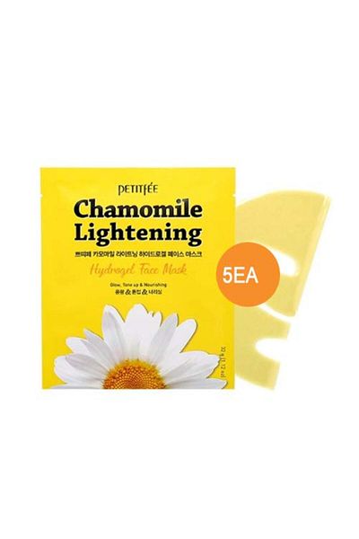 Petitfee Chamomile Lightening Hydrogel Face Mask 5ea