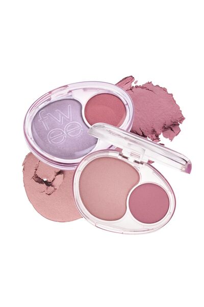 Fwee أحمر خدود مزدوج Mellow Dual Blush MV02 Icy Cupid | لون مزدوج، ملمس هلامي...