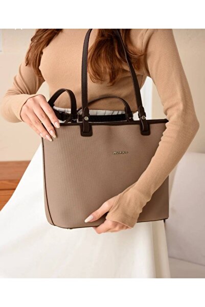 Just Polo حقيبة كتف نسائية كبيرة الحجم من جوستبولو TYCET0716037 جوست بولو