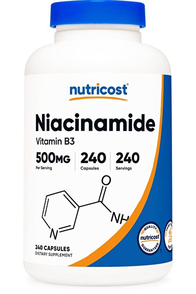 Nutricost Niacinamide (Vitamin B3) 500mg, 240 Capsules - Non-GMO, Gluten Free, Flush Free Vitamin B3