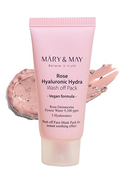 mary&mary قناع هيدرا نباتي بحمض الهيالورونيك والورد - مرطب ومقشر ومزيل للرؤوس السوداء - 1.01 أونصة