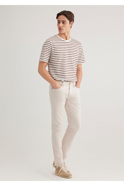 Mavi Jake Ecru Comfort Gabardine-Hose 0042222763