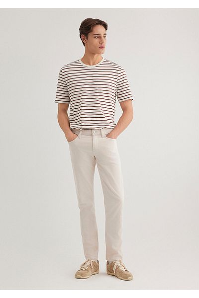 Mavi Jake Ecru Comfort Gabardine-Hose 0042222763