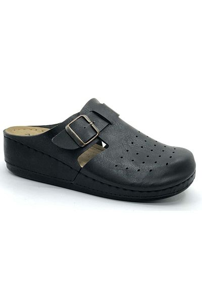 Kids Club Shoes Aryan 09-255 D.r Συνιστώμενες Ορθοπεδικές Γυναικείες Παντόφλες ΜΑΥΡΟ