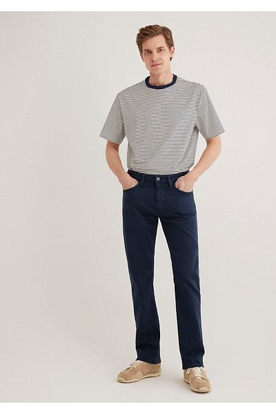 Mavi Martin Dunkelblaue Komfort-Gabardine-Hose 0037889451