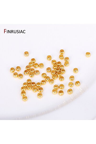 Choice 200 قطعة مطلية بالذهب عيار 18 قيراطًا، 200 قطعة/المجموعة، خرز مجعد مطل...