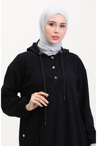 sefamerve Hooded Tunic Trousers Double Suit 0567-06 Navy Blue